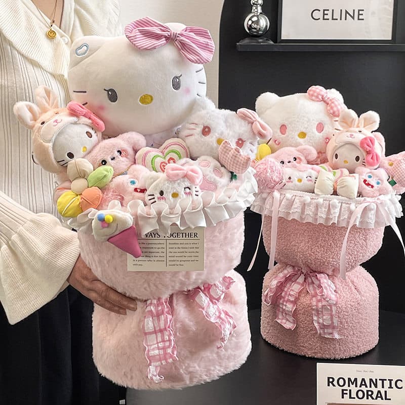 Hello Kitty Plush Bouquet Gift for Women's Day, Valentine's Day, Birthday
