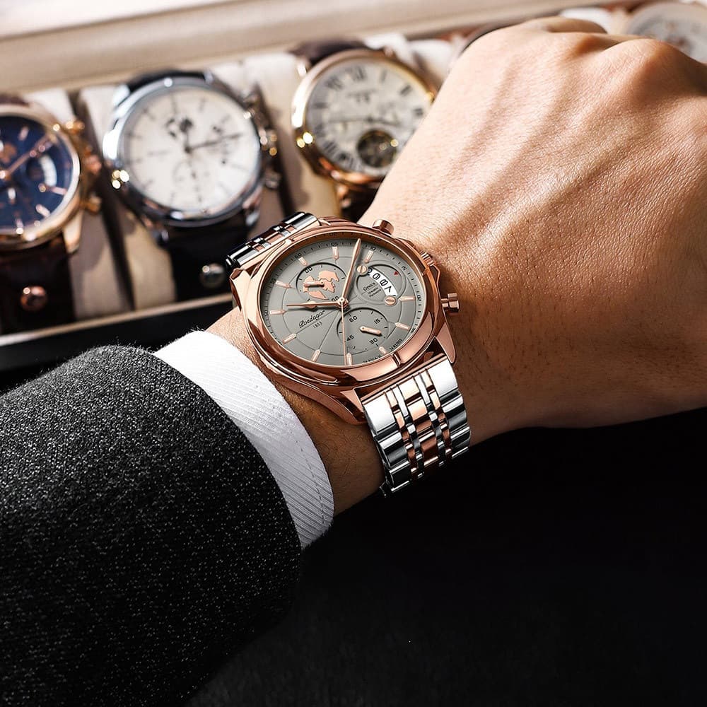 Swiss Brand New Multifunctional Luminous Men's Waterproof Quartz Watch