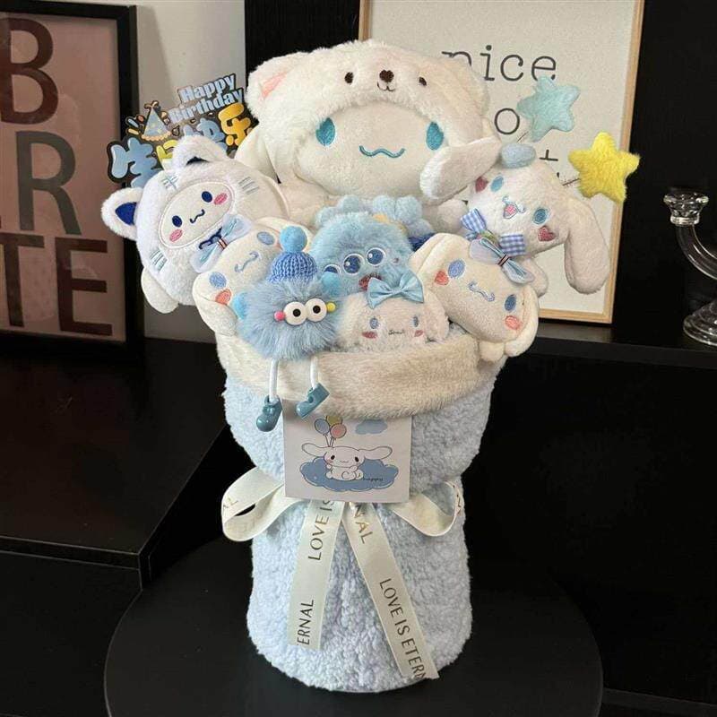 玉桂狗卡通花束娃娃玩偶生日礼物