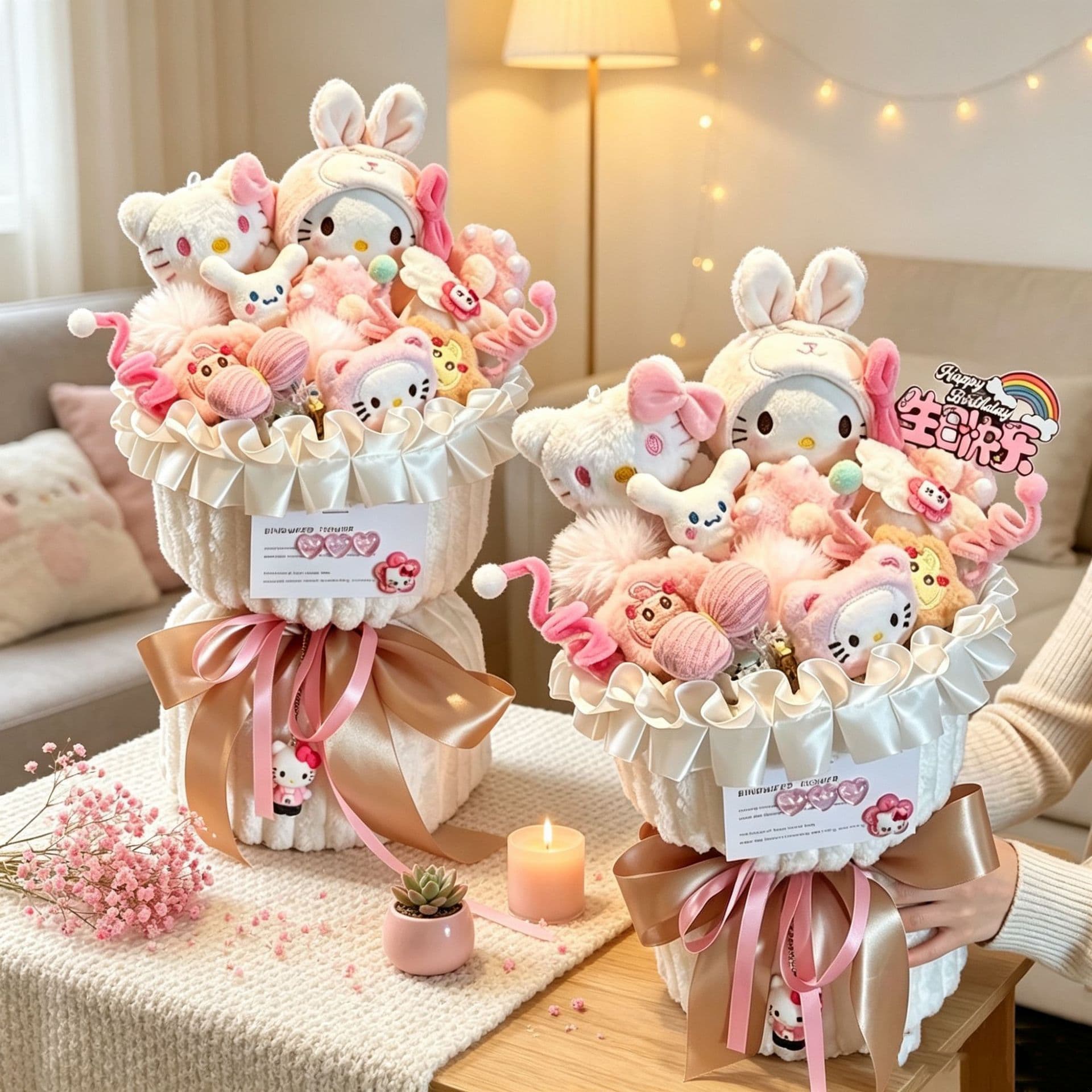 Hello Kitty猫公仔玩偶花束七夕情人节生日伴手礼