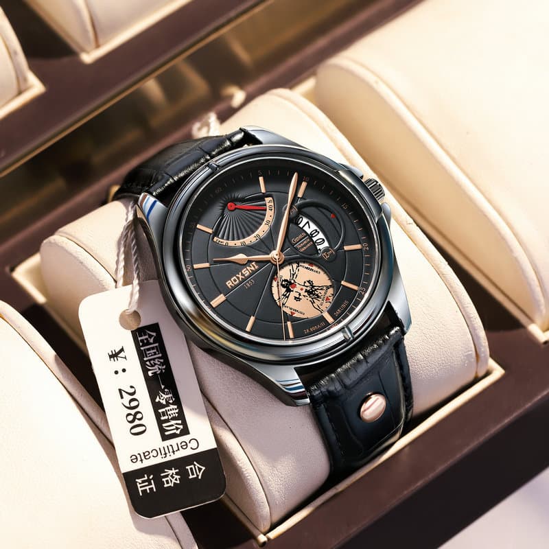 2025 New Men's Waterproof Quartz Wristwatch with Calendar, Casual Business Style