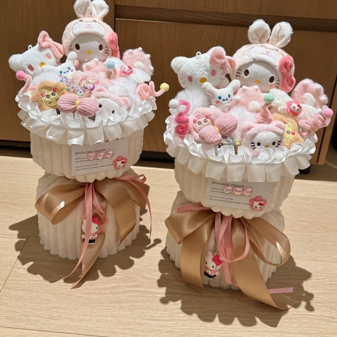 Finished Cartoon Plush Toy Bouquet - Valentine's Day & Birthday Gift
