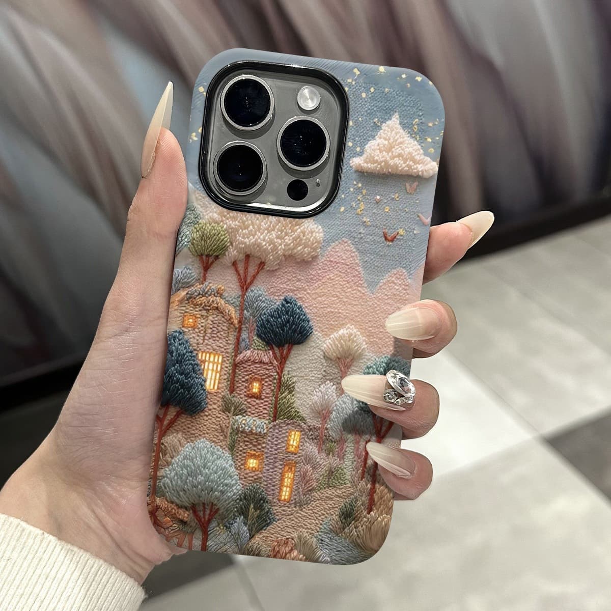Fairy Tale World Cartoon Cute Apple iPhone Protective Case Full Coverage Lens Compatible with iPhone 15/16/17 Series